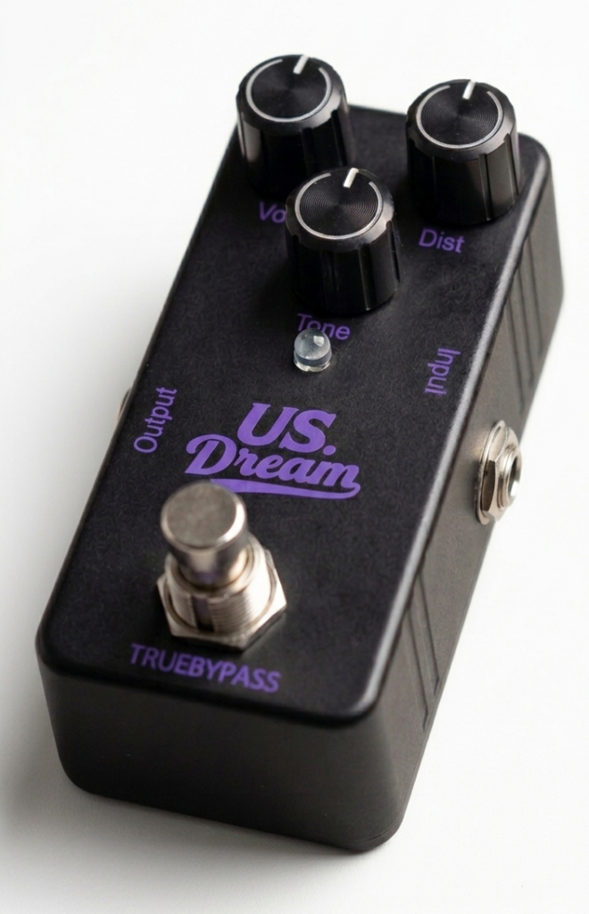 Pedal de Distorsión de Alta ganancia US DREAM 9V + Footswitch Topper