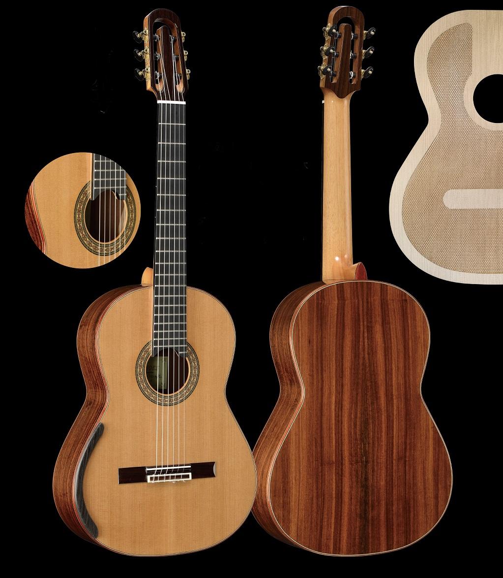 Guitarra Clásica de Concierto Guo Yulong A-Echoes · Doble Tapa Nomex y Palisandro Santos